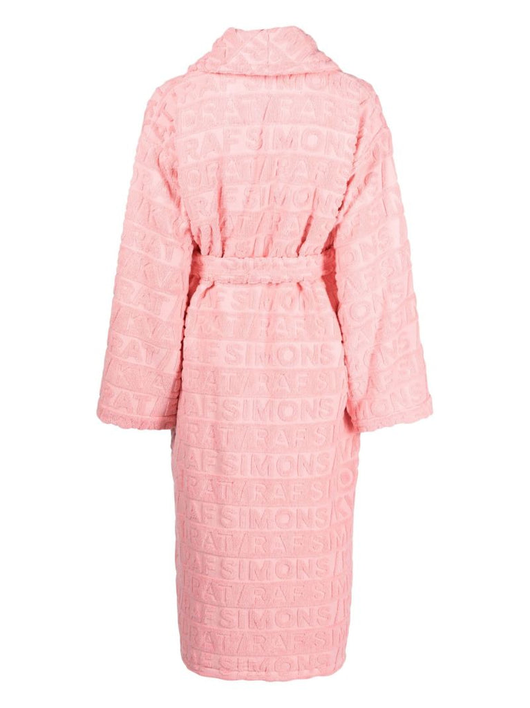 X Raf Simons Pink Logo Jacquard Robe