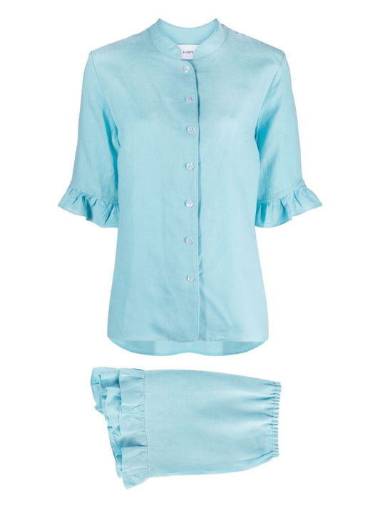 Blue Linen Lounge Set