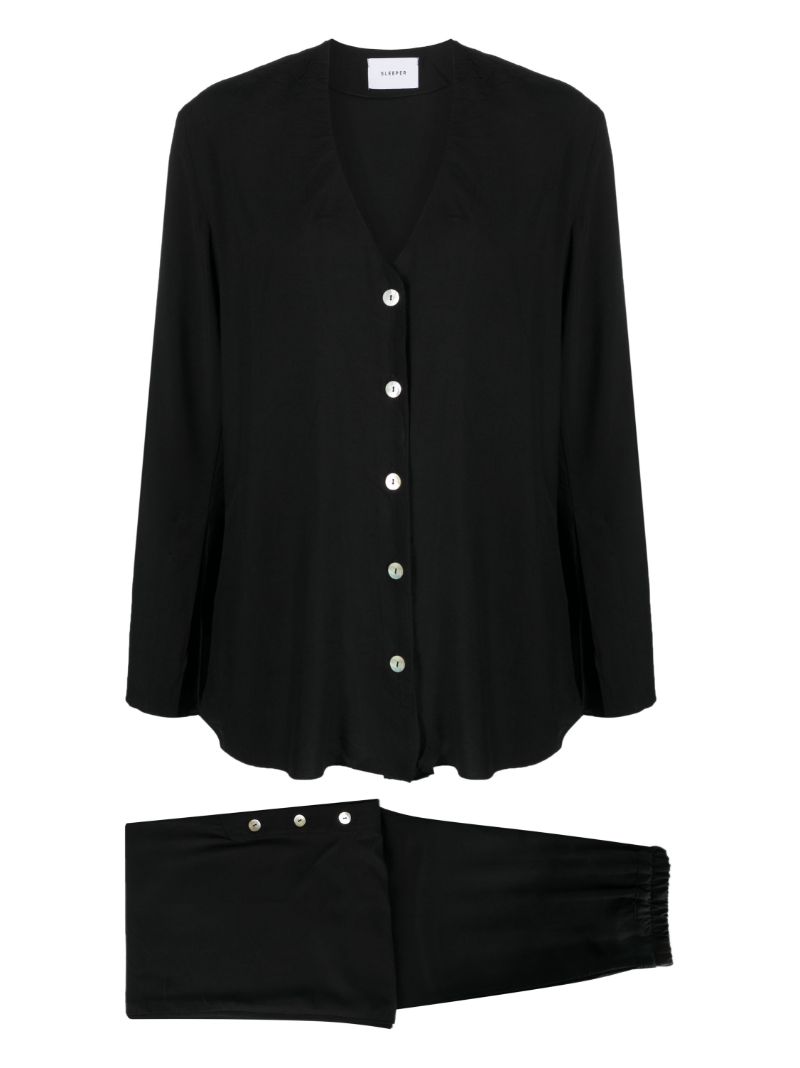 Black Never Iron Pyjamas