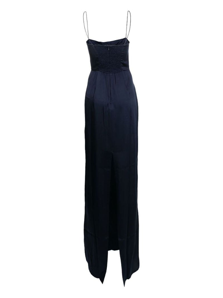 Blue Frankie Silk Maxi Dress