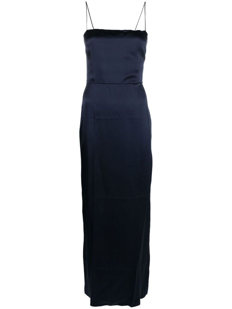 Blue Frankie Silk Maxi Dress