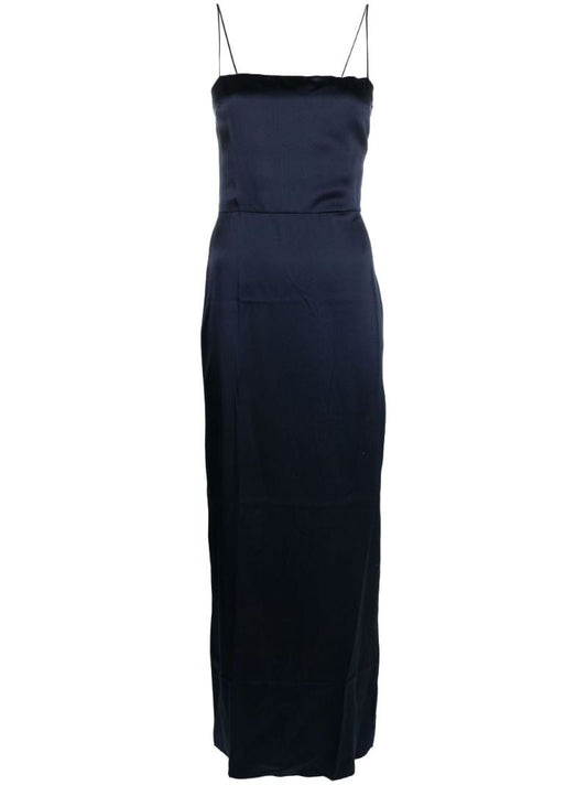 Blue Frankie Silk Maxi Dress