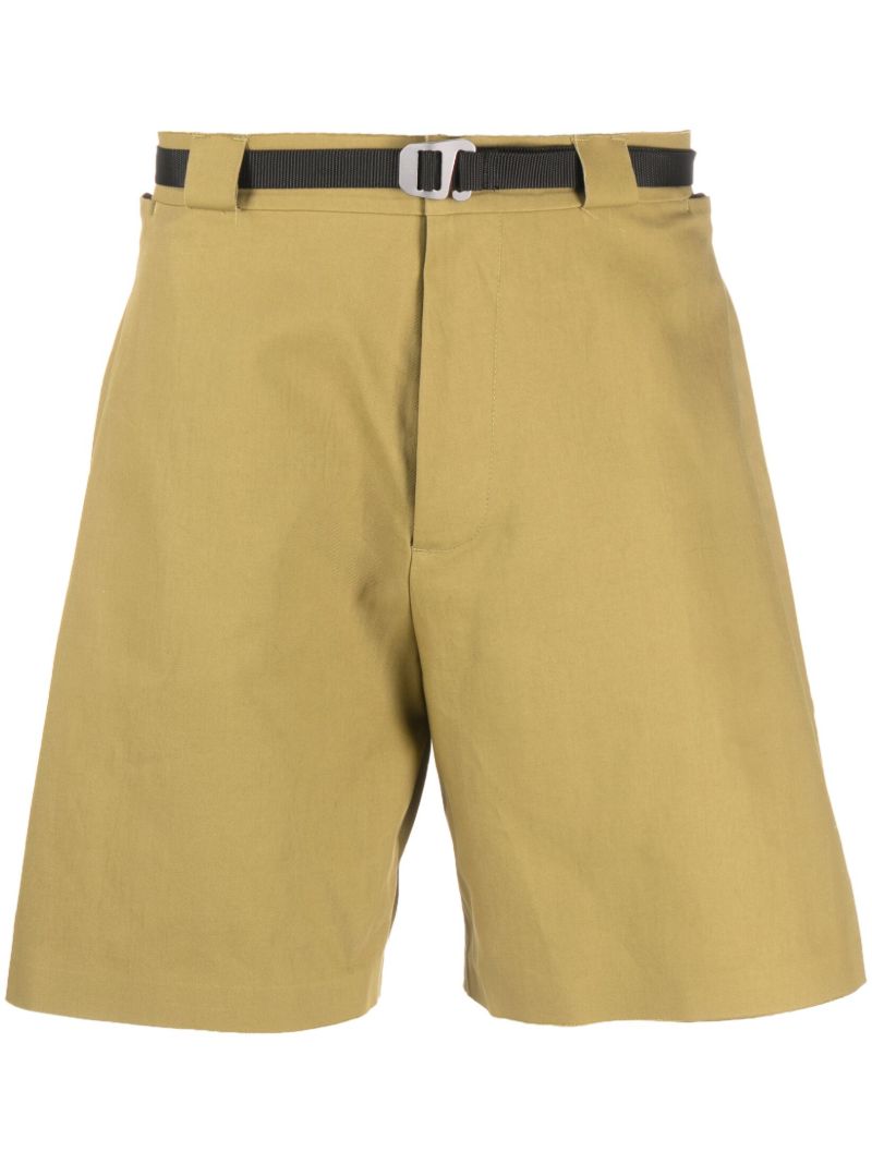 Green Cotton Bermuda Shorts