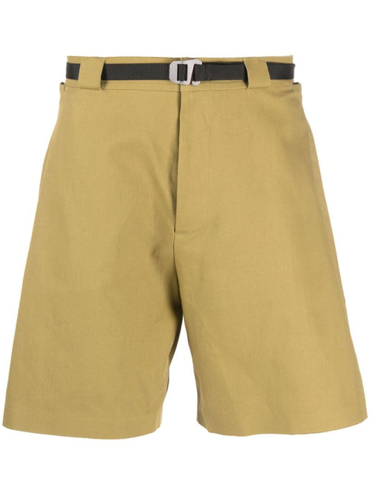 Green Cotton Bermuda Shorts