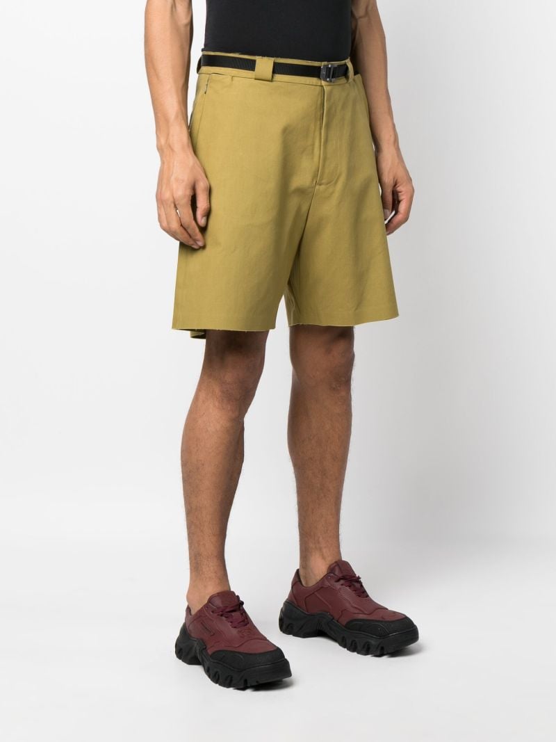 Green Cotton Bermuda Shorts