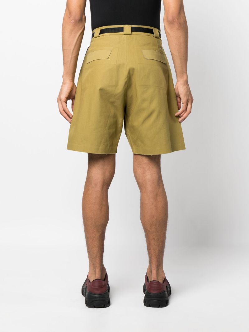 Green Cotton Bermuda Shorts