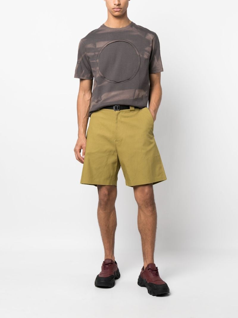 Green Cotton Bermuda Shorts