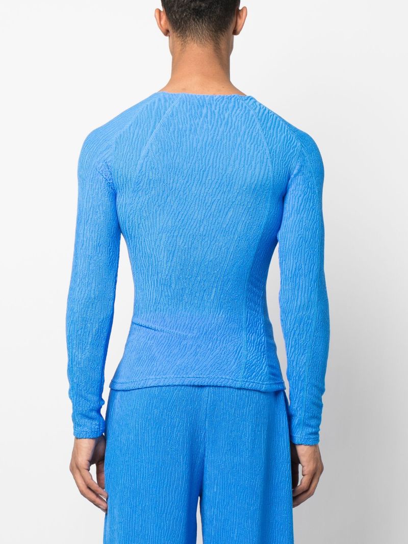 Blue Deema Textured Jumper