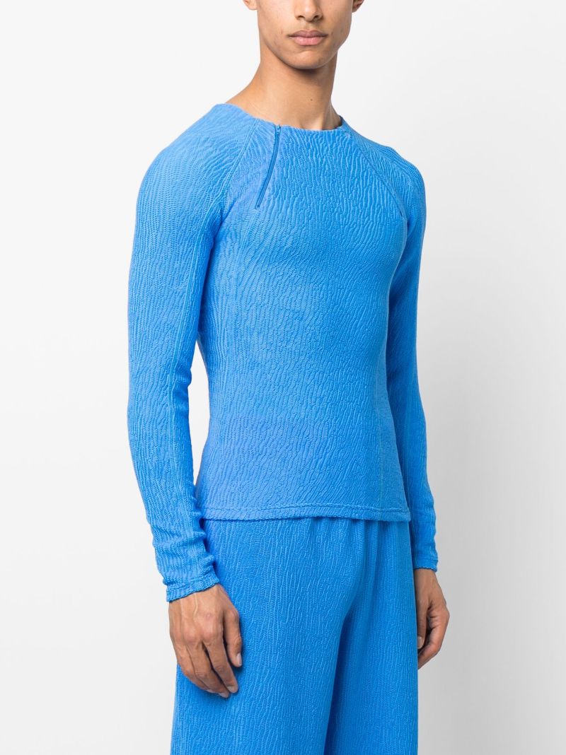 Blue Deema Textured Jumper