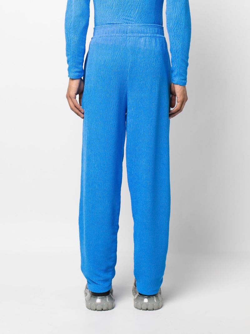 Blue Sadaf Textured Track Pants