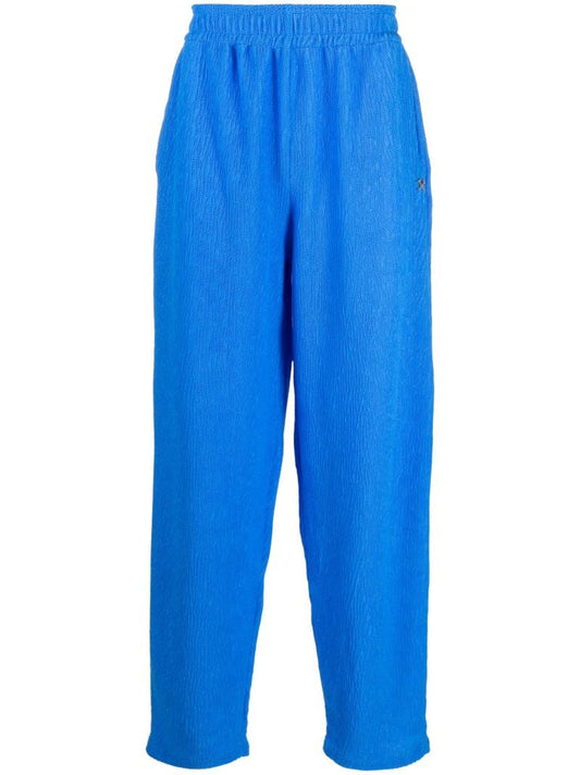 Blue Sadaf Textured Track Pants