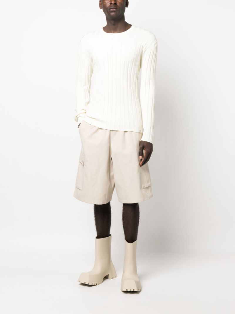 Neutral Cargo Bermuda Shorts