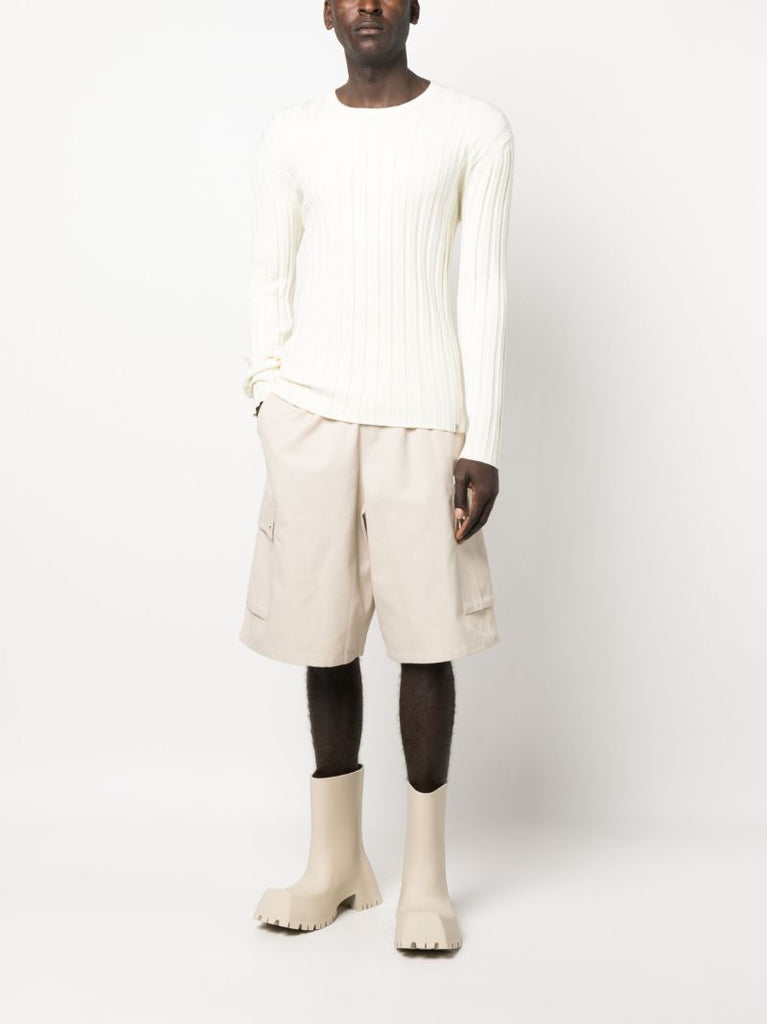 Neutral Cargo Bermuda Shorts