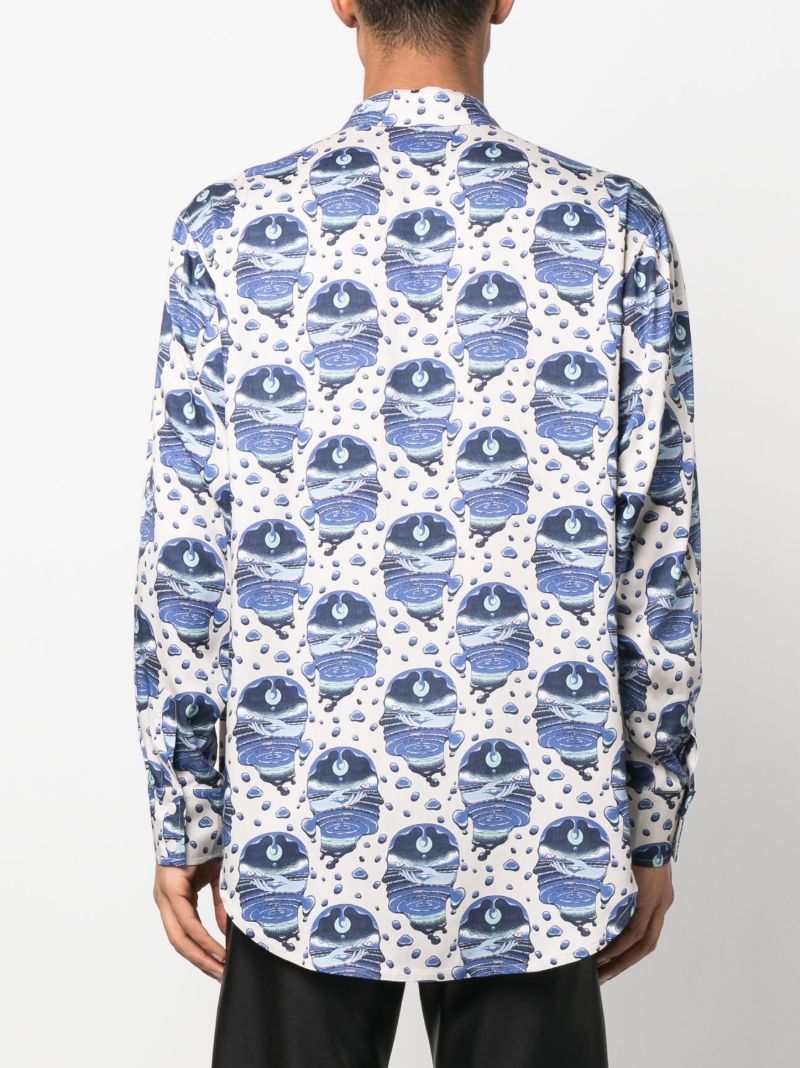 Blue Endyia Graphic Print Shirt