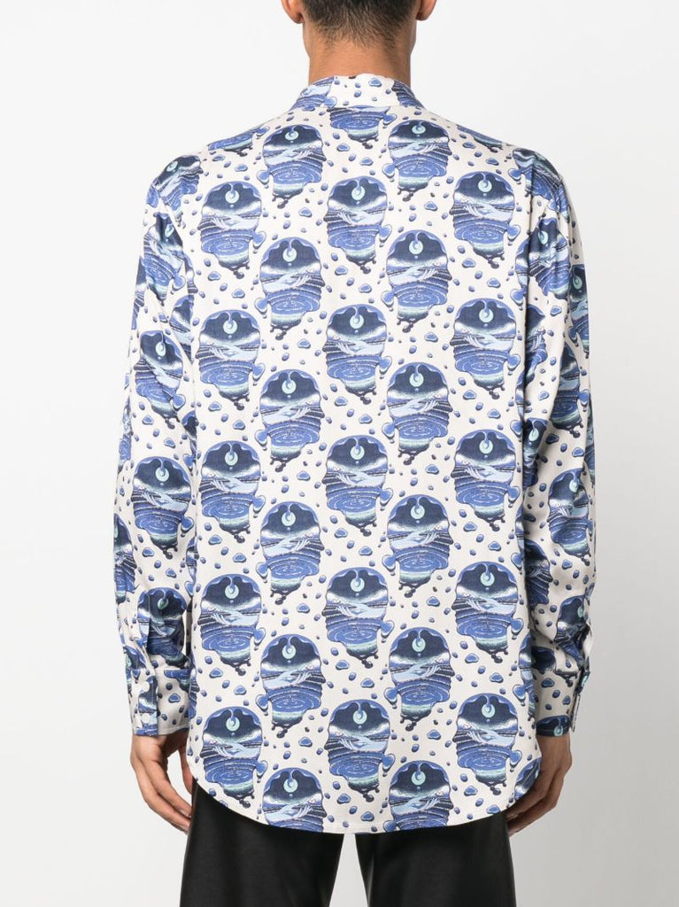 Blue Endyia Graphic Print Shirt