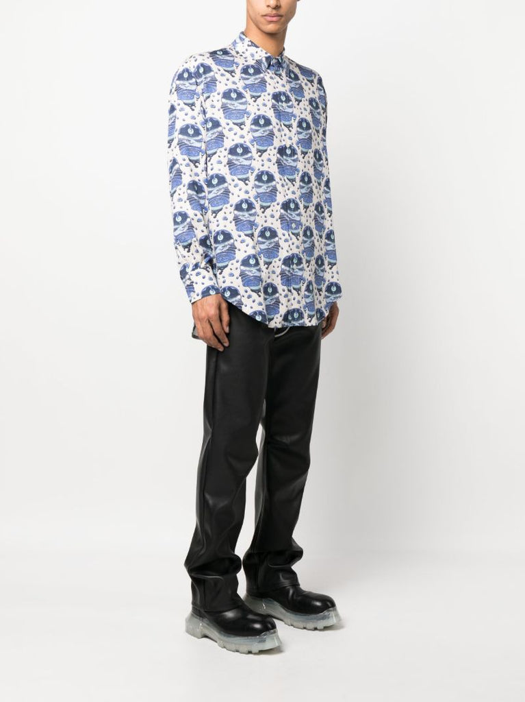 Blue Endyia Graphic Print Shirt