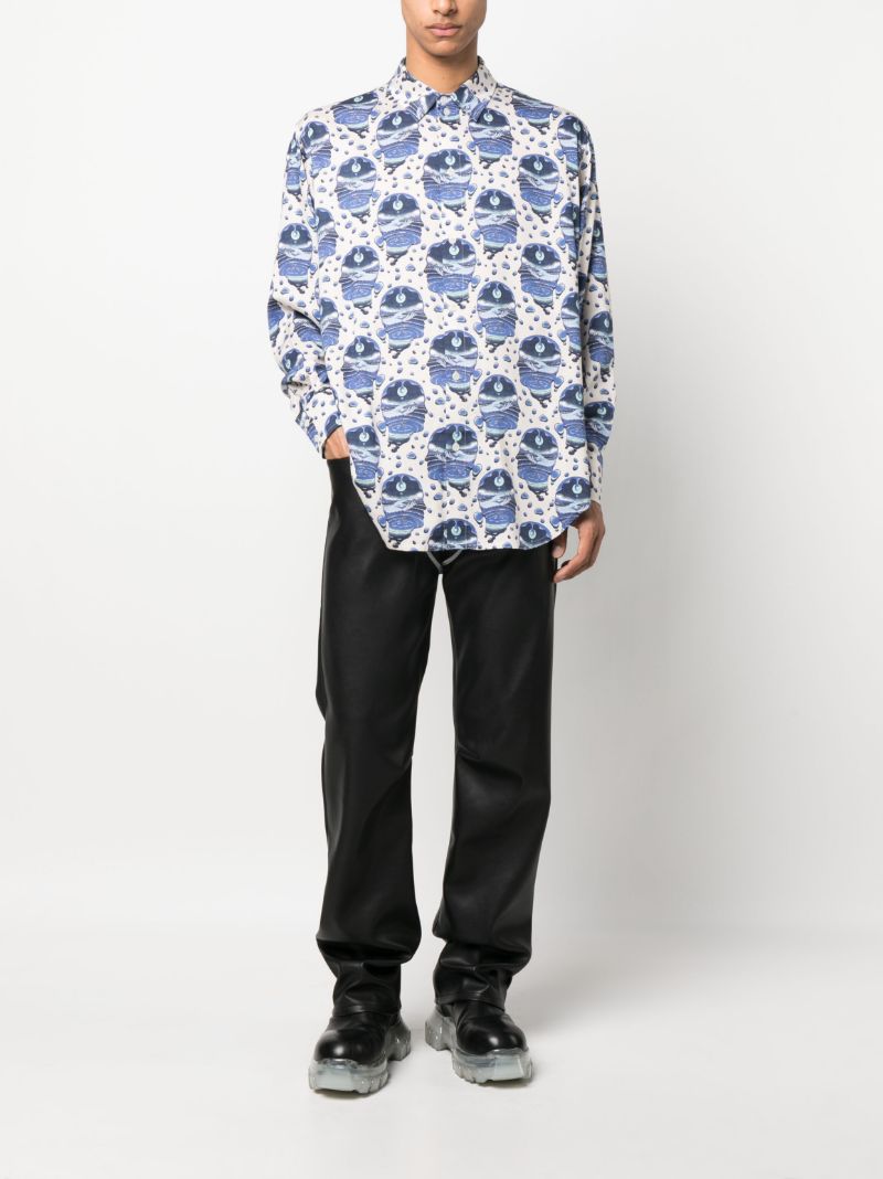 Blue Endyia Graphic Print Shirt