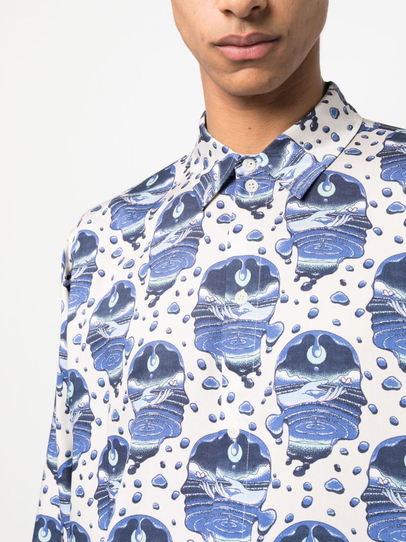 Blue Endyia Graphic Print Shirt