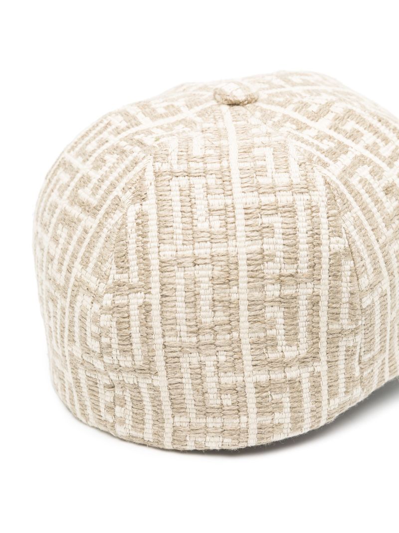 Neutral Monogram Woven Cap