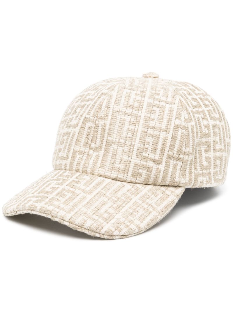 Neutral Monogram Woven Cap