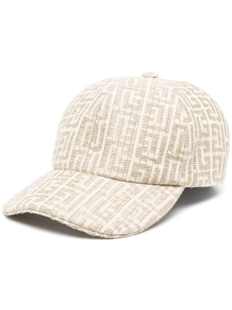 Neutral Monogram Woven Cap