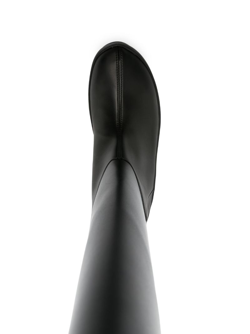 Black Trace Faux Leather Boots