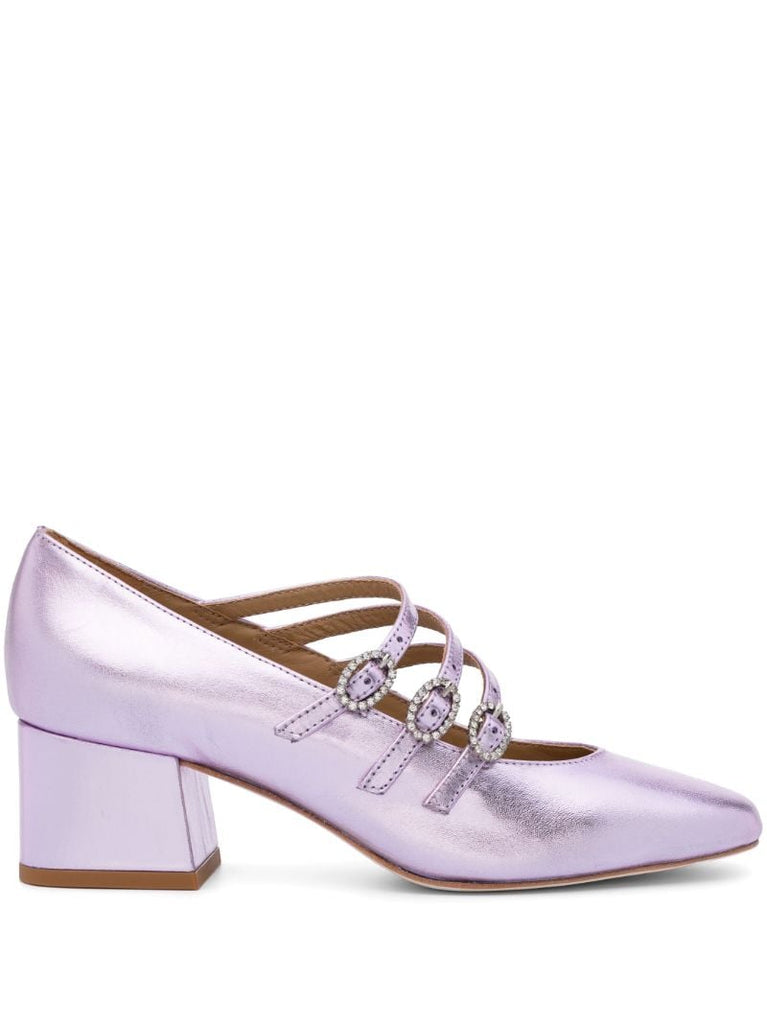 Purple Mimi 50 Leather Pumps