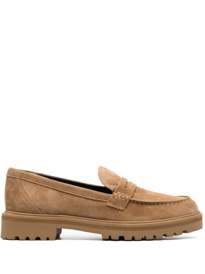 Brown Agathea Suede Loafers
