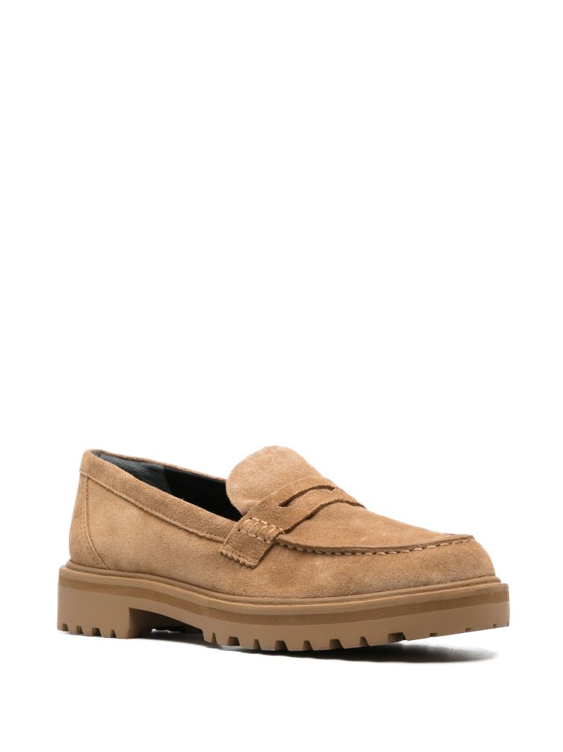 Brown Agathea Suede Loafers