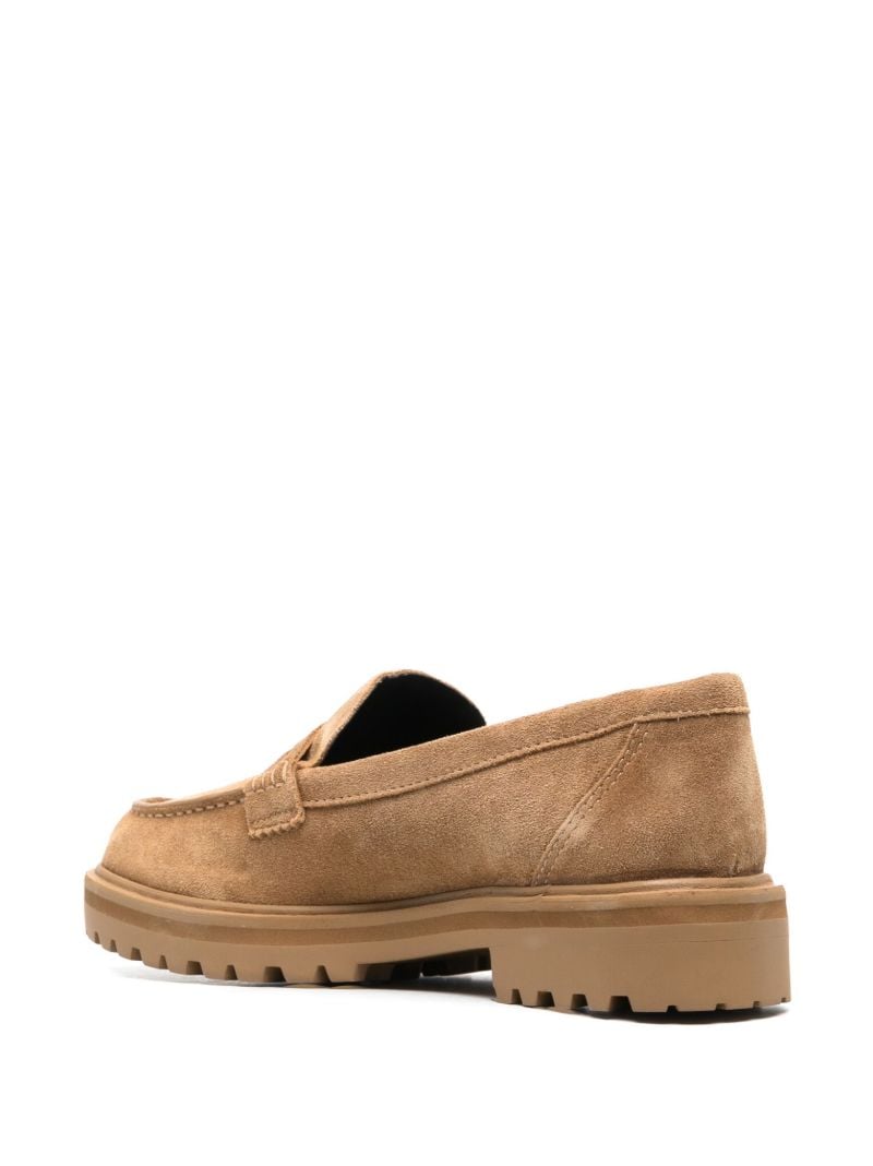 Brown Agathea Suede Loafers