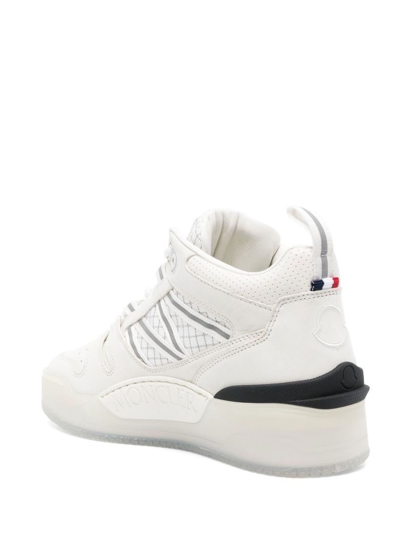 White Pivot High-top Leather Sneakers