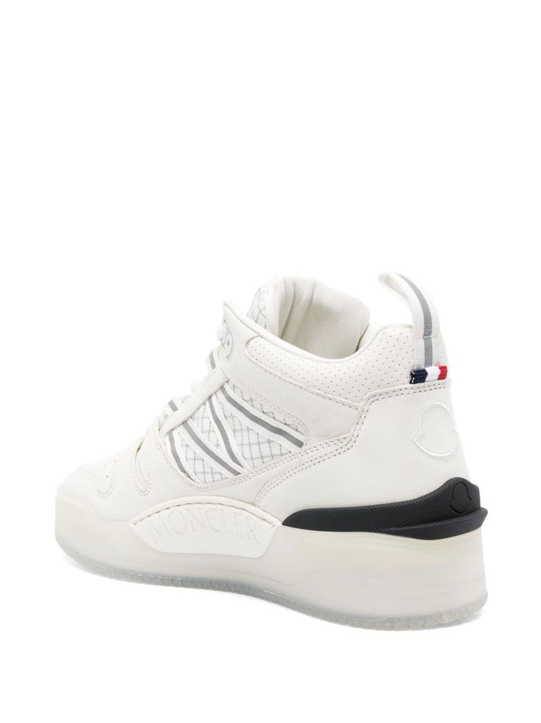White Pivot High-top Leather Sneakers