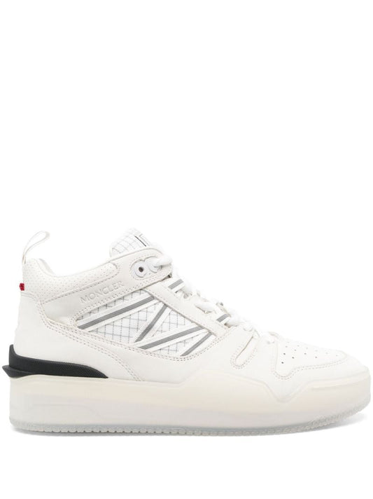 White Pivot High-top Leather Sneakers