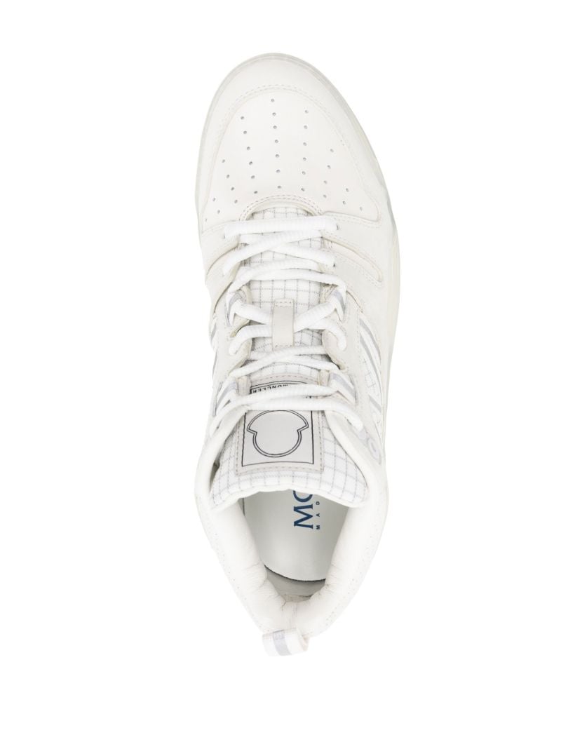 White Pivot High-top Leather Sneakers
