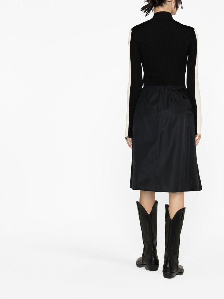 Black Ribbed Wool Sweater