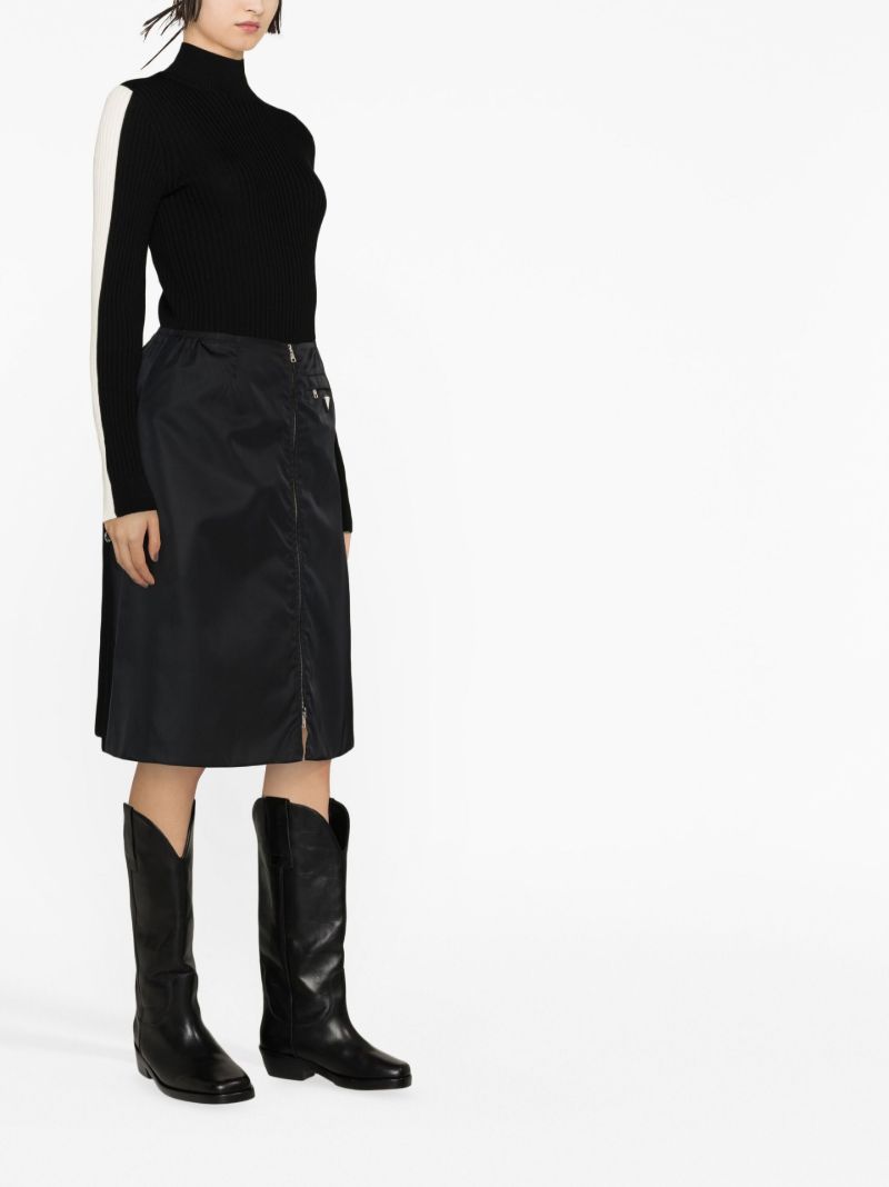 Black Ribbed Wool Sweater