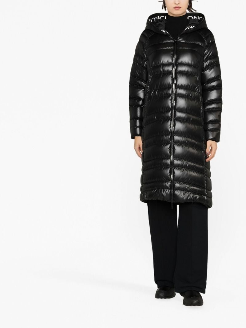 Black Apogon Long Padded Coat