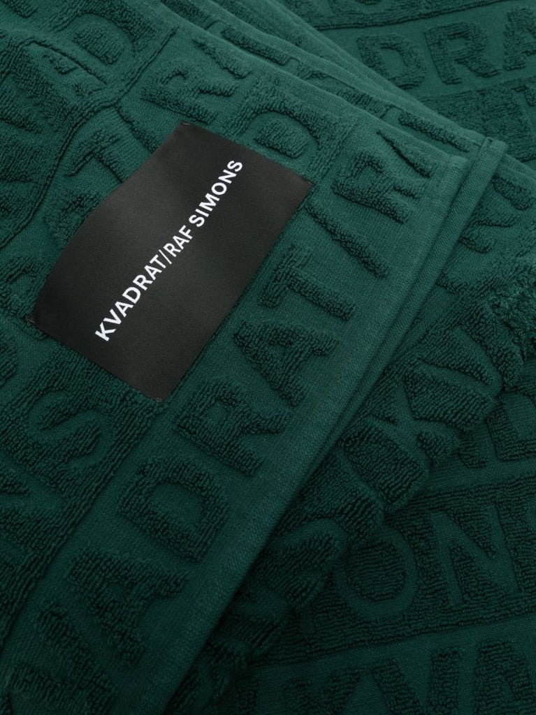 X Raf Simons Green Logo Jacquard Towel