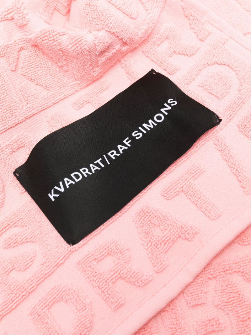 X Raf Simons Pink Logo Jacquard Towel
