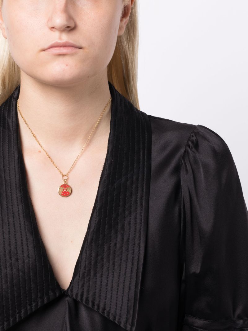 18k Yellow Gold Solar Lunar Strength Small Belcher Chain Diamond Necklace