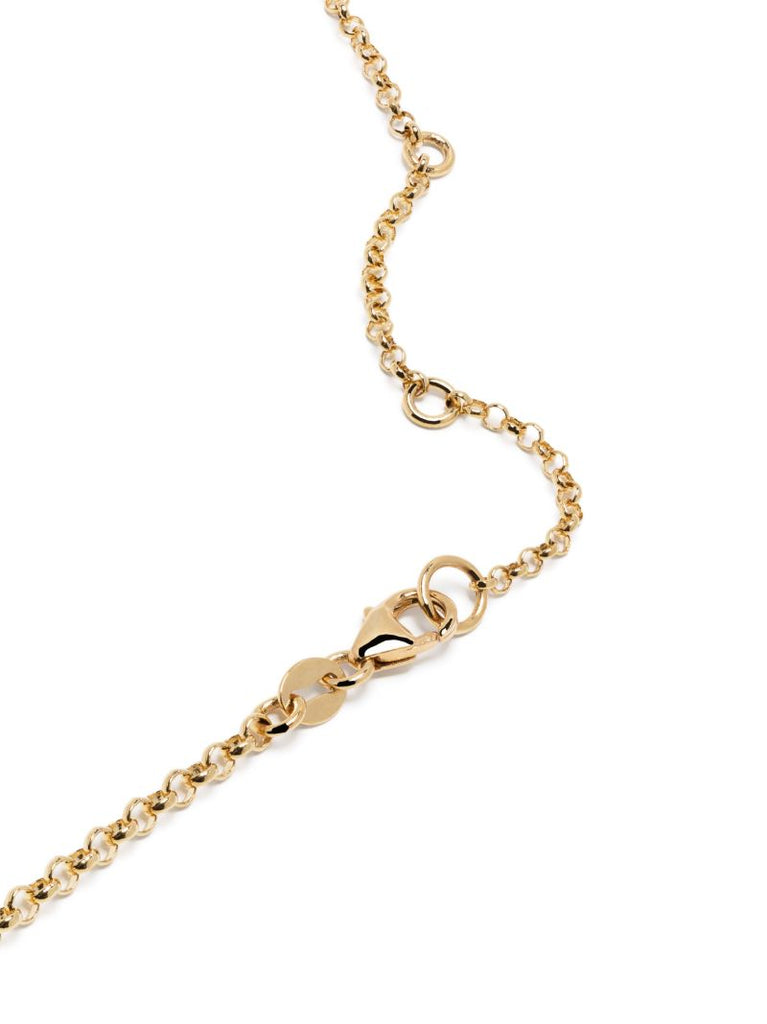 18k Yellow Gold Mini Strength True Love Mix Belcher Diamond Chain Necklace