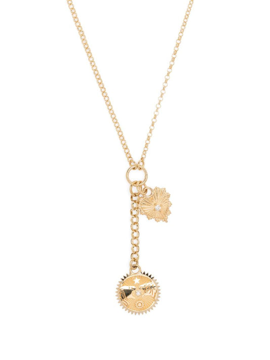 18k Yellow Gold Mini Strength True Love Mix Belcher Diamond Chain Necklace