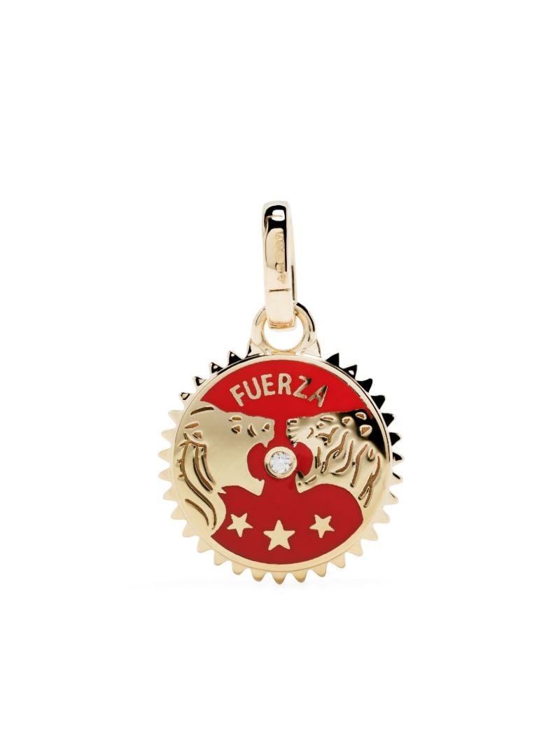 18k Yellow Gold Solar Lunar Strength Diamond Pendant