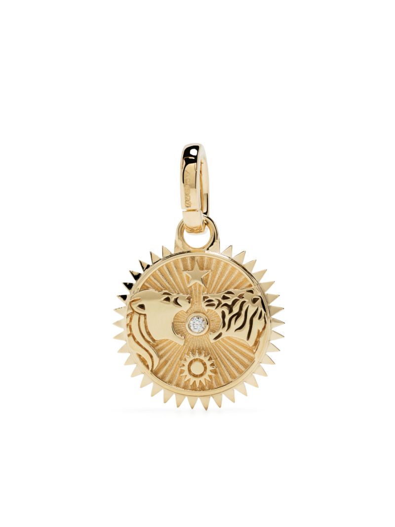 18k Yellow Gold Baby Solar Lunar Strength Diamond Pendant