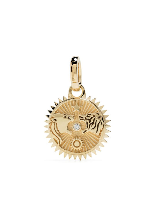 18k Yellow Gold Baby Solar Lunar Strength Diamond Pendant
