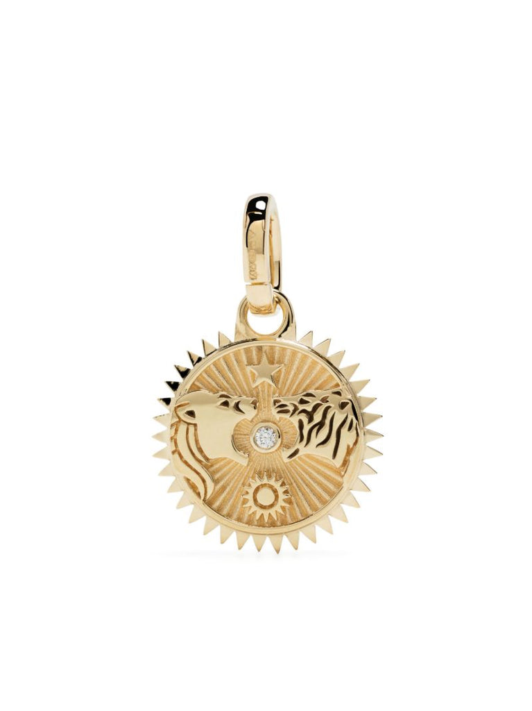 18k Yellow Gold Baby Solar Lunar Strength Diamond Pendant