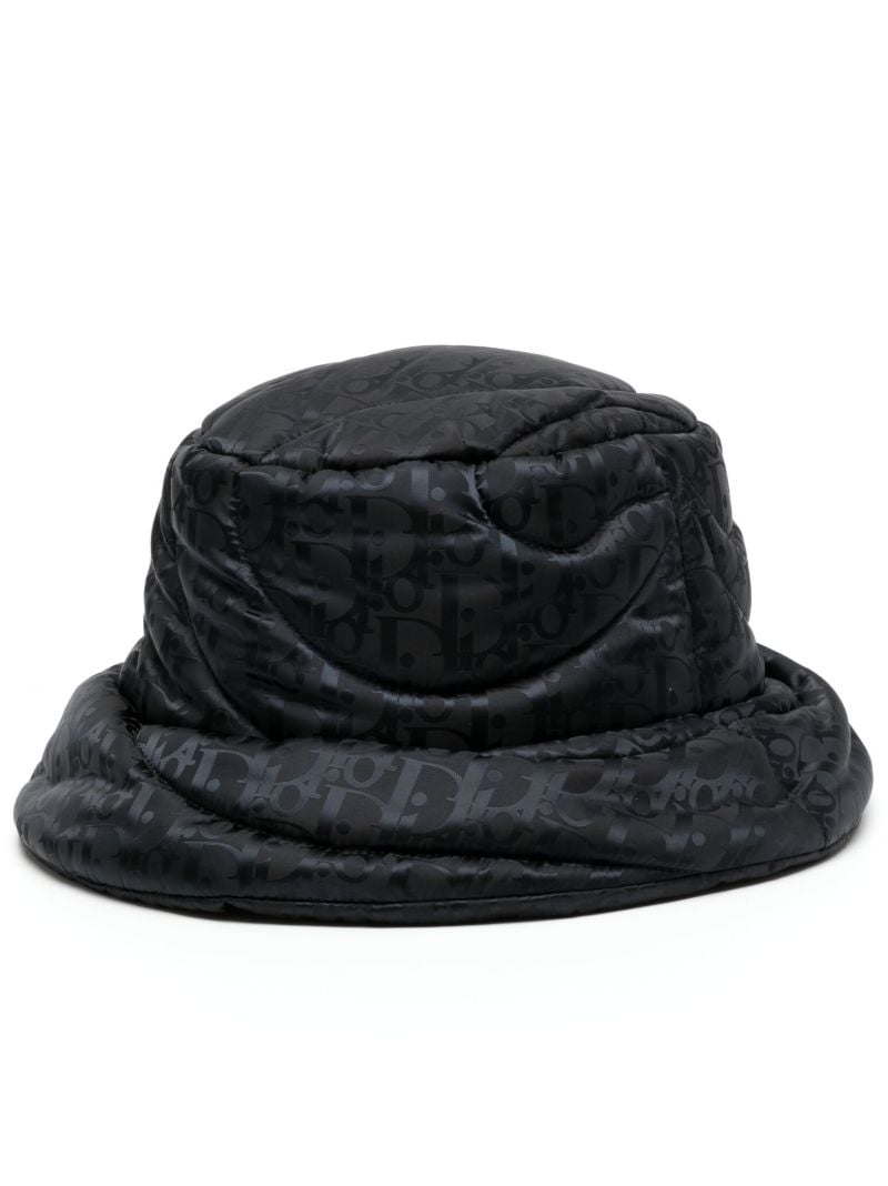 X Erl Black Logo Print Bucket Hat