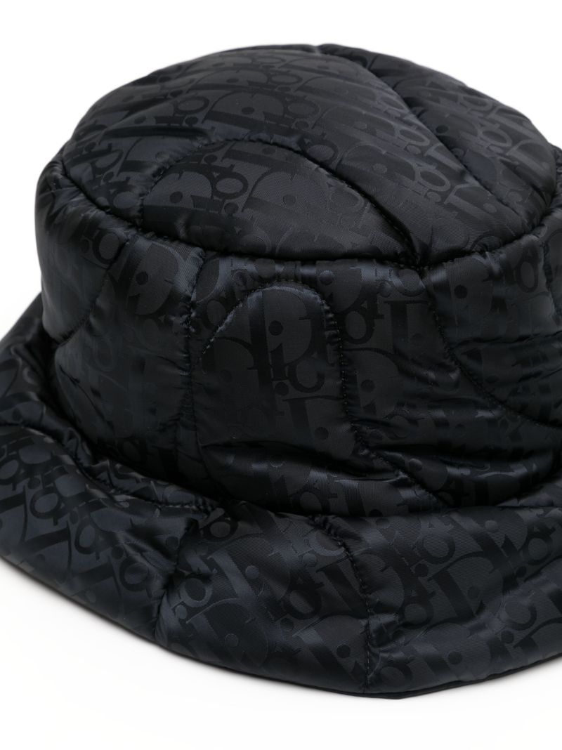 X Erl Black Logo Print Bucket Hat