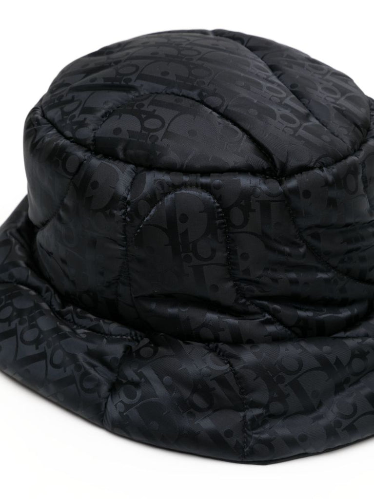 X Erl Black Logo Print Bucket Hat