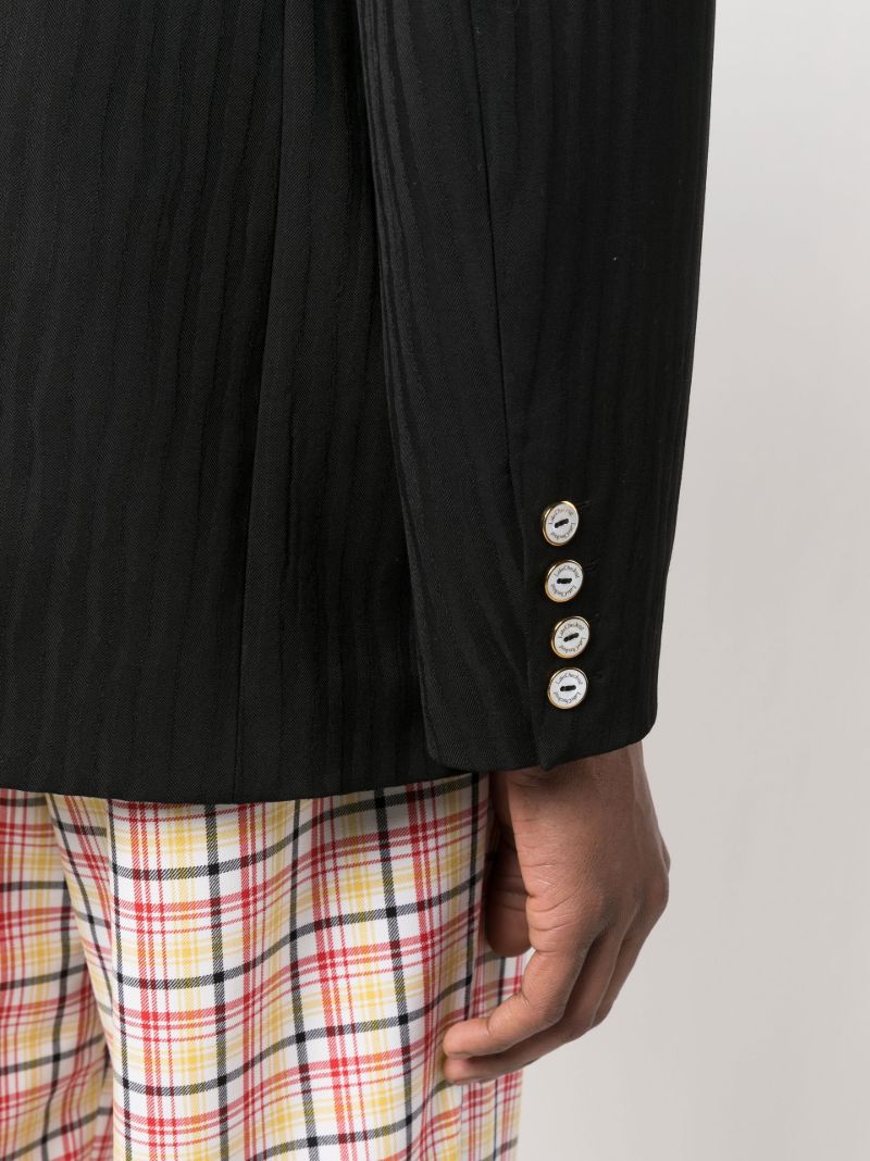 Black Double Breasted Wool Blazer